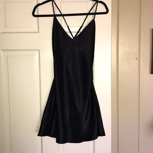 Victoria Secret Silk Cross-strap Open Back Dress